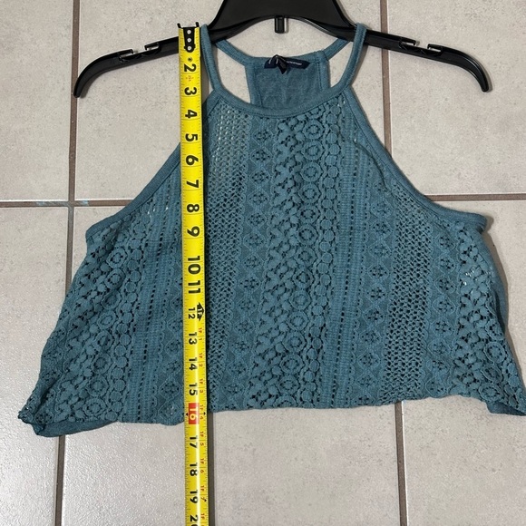 American eagle‎ Women Halter Neck blue Crop top size small - Picture 6 of 7